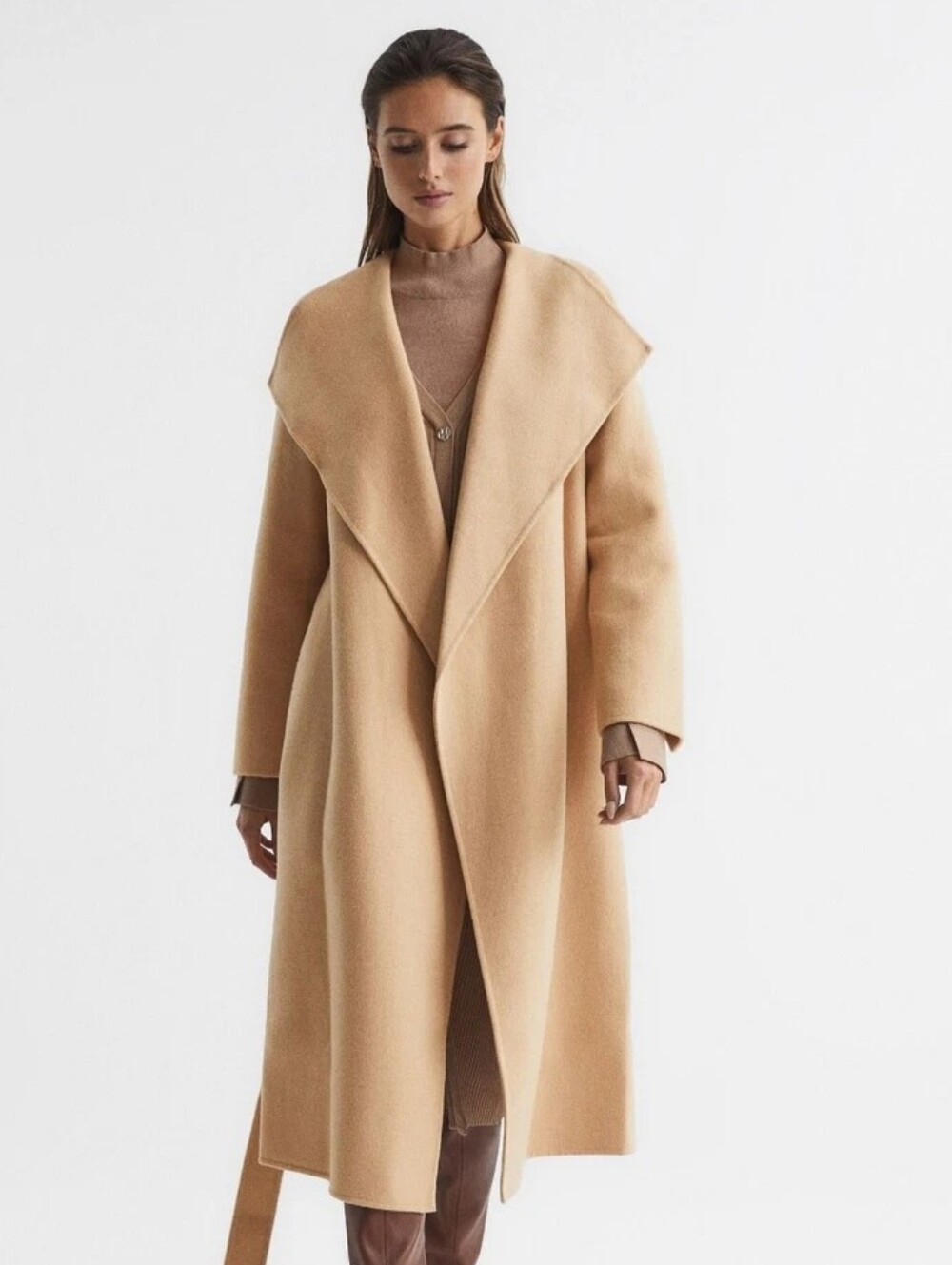 REISS Valentina Oversized Wool-Blend Coat